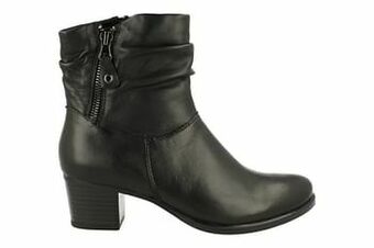 Berca Shoes Caprice Enkellaars Dames Comfort G Breedte - Zwart aanbieding