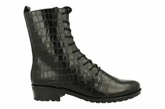 Berca Shoes Caprice Bottine Dames Comfort G Breedte - Zwart aanbieding