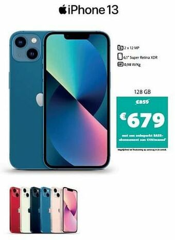 Base Apple iphone 13 128 gb aanbieding
