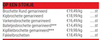Op Een Stokje Brochette Rund gemarineerd