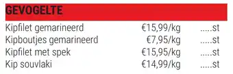 Budgetslager Gevogelte Kipfilet gemarineerd aanbieding