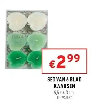Trafic Set Van 6 Blad Kaarsen aanbieding