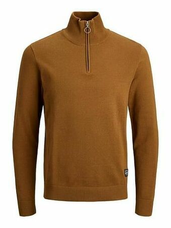Berca Shoes Jack & Jones Trui Jack & Jones Trui Met Rits - Roestbruin aanbieding