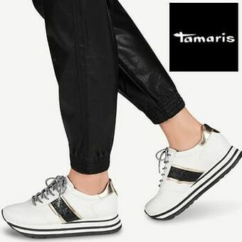 Berca Shoes Tamaris Sneaker Dames Sneakr Trendy Casual - Wit aanbieding
