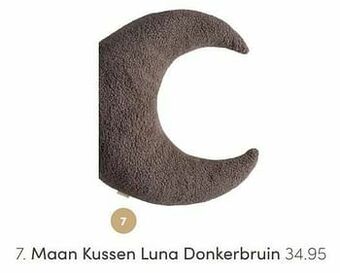 Maan kussen luna donkerbruin