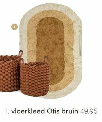 Baby & Tiener Vloerkleed otis bruin aanbieding