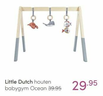 Baby & Tiener Little dutch houten babygym ocean aanbieding