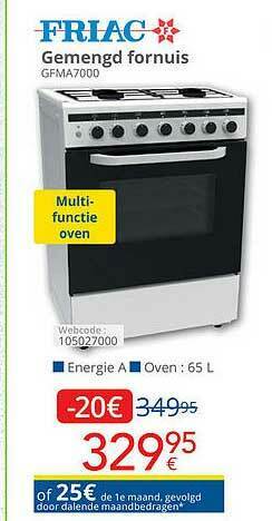 Eldi Friac Gemengd Fornuis aanbieding