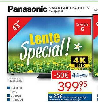 Eldi Panasonic Smart Ultra Hd Tv aanbieding