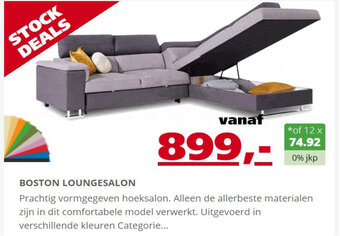 Seats and Sofas Boston Loungesalon aanbieding