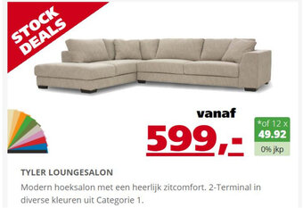Seats and Sofas Tyler Loungesalon aanbieding