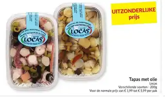 Intermarché Locas Tapas met olie 200g aanbieding