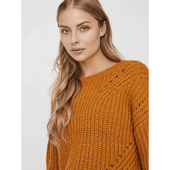 Berca Shoes Vero Moda Trui Vero Moda Trui Paca Kort Model - Roestbruin aanbieding