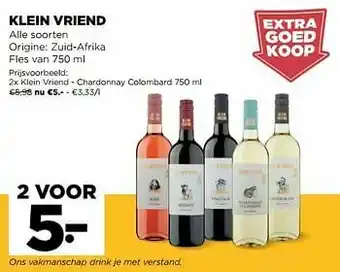 Jumbo Klein vriend - chardonnay colombard aanbieding