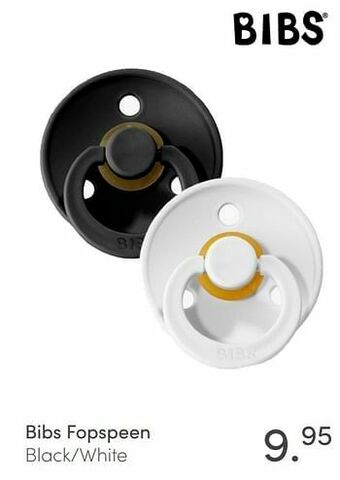Baby & Tiener Bibs fopspeen black-white aanbieding