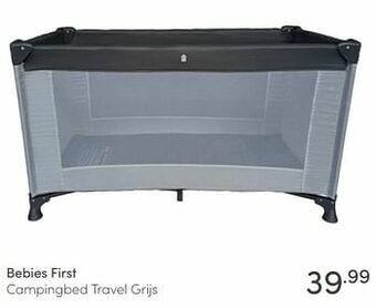 Baby & Tiener Bebies first campingbed travel grijs aanbieding