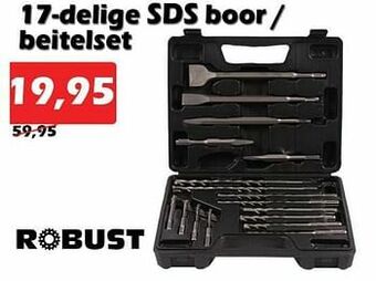 17-delige sds boor- beitelset