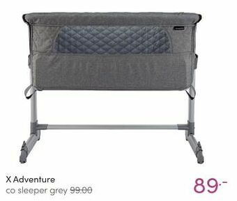 Baby & Tiener X adventure co sleeper grey aanbieding