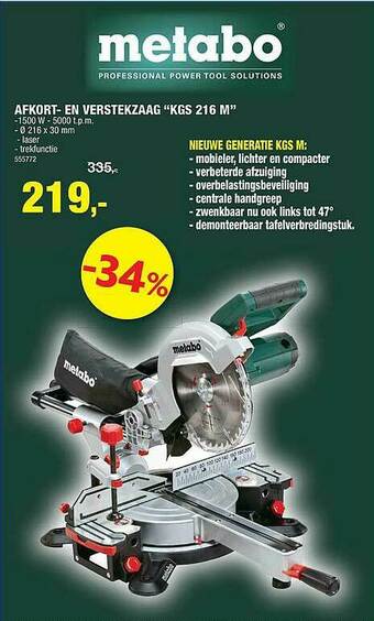 Hubo Afkort- En Verstekzaag aanbieding