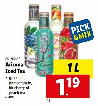 Lidl Arizona iced tea aanbieding