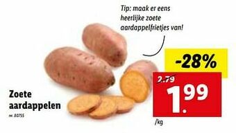 Lidl Zoete aardappelen aanbieding