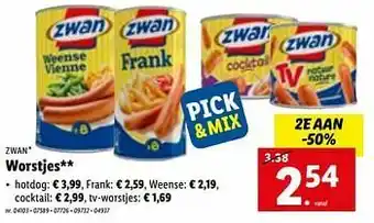 Lidl Worstjes aanbieding