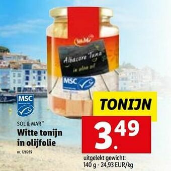 Lidl Witte tonijn in olijfolie aanbieding