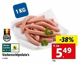Lidl Varkenschipolata‘s aanbieding