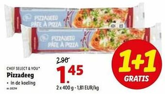 Lidl Pizzadeeg aanbieding