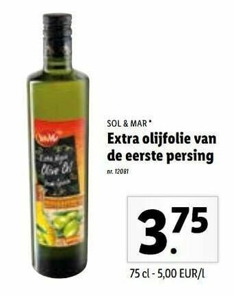 Lidl Extra olijfolie van de eerste persing aanbieding