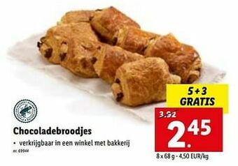 Lidl Chocoladebroodjes aanbieding