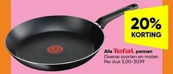 Big Bazar Alle tefal pannen aanbieding