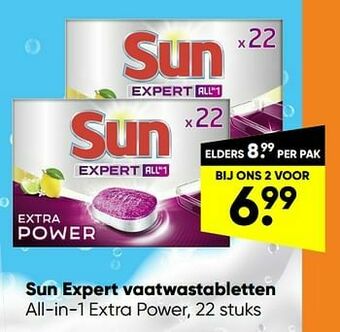 Big Bazar Sun expert vaatwastabletten aanbieding