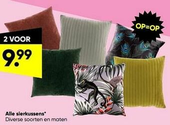 Big Bazar Alle sierkussens aanbieding