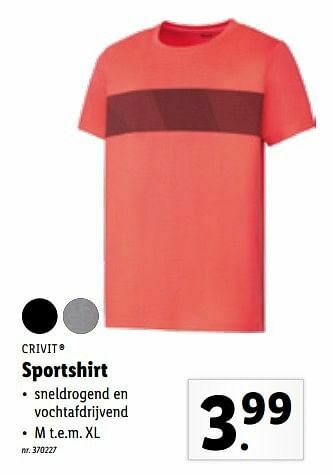 Lidl Sportshirt aanbieding