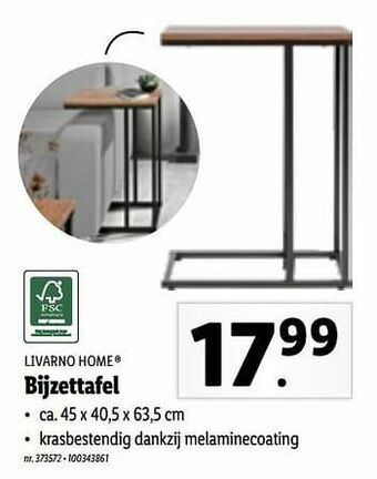 Lidl Bijzettafel aanbieding