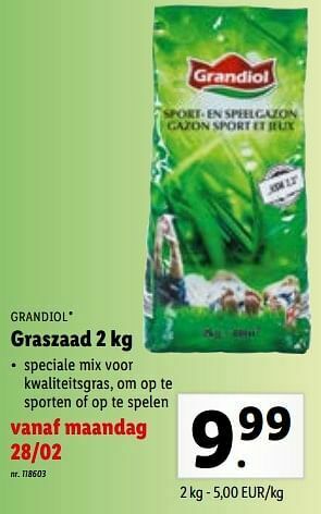 Lidl Graszaad aanbieding