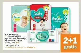 Albert Heijn Aqua pure babydoekjes aanbieding