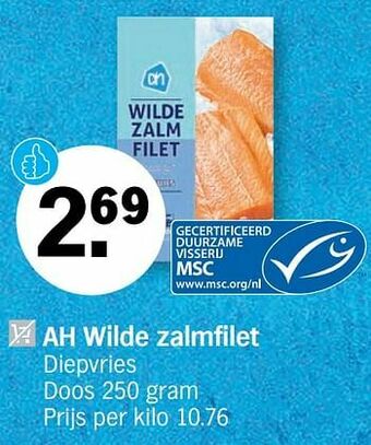 Albert Heijn Ah wilde zalmfilet aanbieding