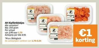 Albert Heijn Ah kipfiletblokjes aanbieding