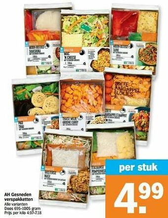 Albert Heijn Ah gesneden verspakketten aanbieding