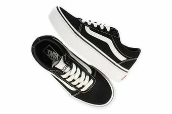 Berca Shoes Vans Sneaker Laag Meisjes/dames Maat 31/38 My Ward Platform Canvas Black - Zwart aanbieding
