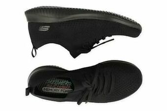 Berca Shoes Skechers Sneaker Laag Dames Vegan Air Cooled Memory Foam - Zwart aanbieding