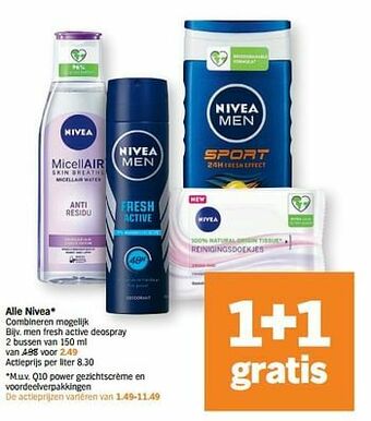 Albert Heijn Men fresh active deospray aanbieding