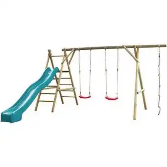 Brico SwingKing schommel Noortje 375x450x220cm turquoise aanbieding