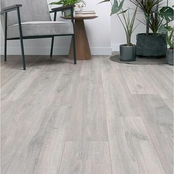 GAMMA Bruynzeel Waterbestendig Laminaat Wollig Wit 2V-groef 8 mm 2,13 m² aanbieding