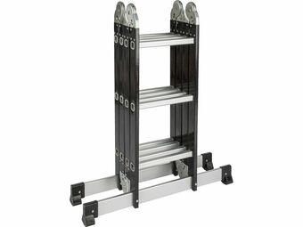 Hubo Escalo vouwladder met stabilisator 4x3 sporten aanbieding