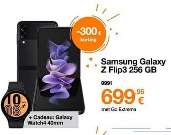 Orange Samsung galaxy z flip3 256 gb aanbieding