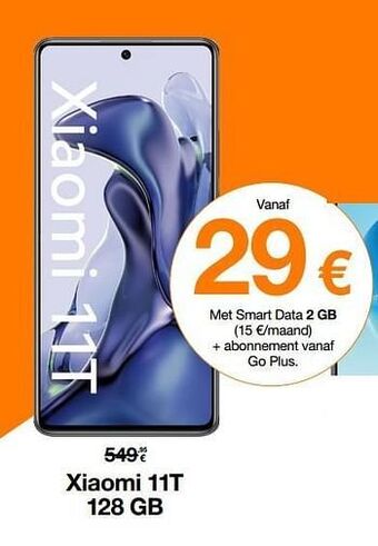 Orange Xiaomi 11t 128 gb aanbieding