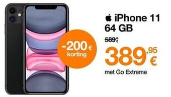 Orange Apple iphone 11 64 gb aanbieding